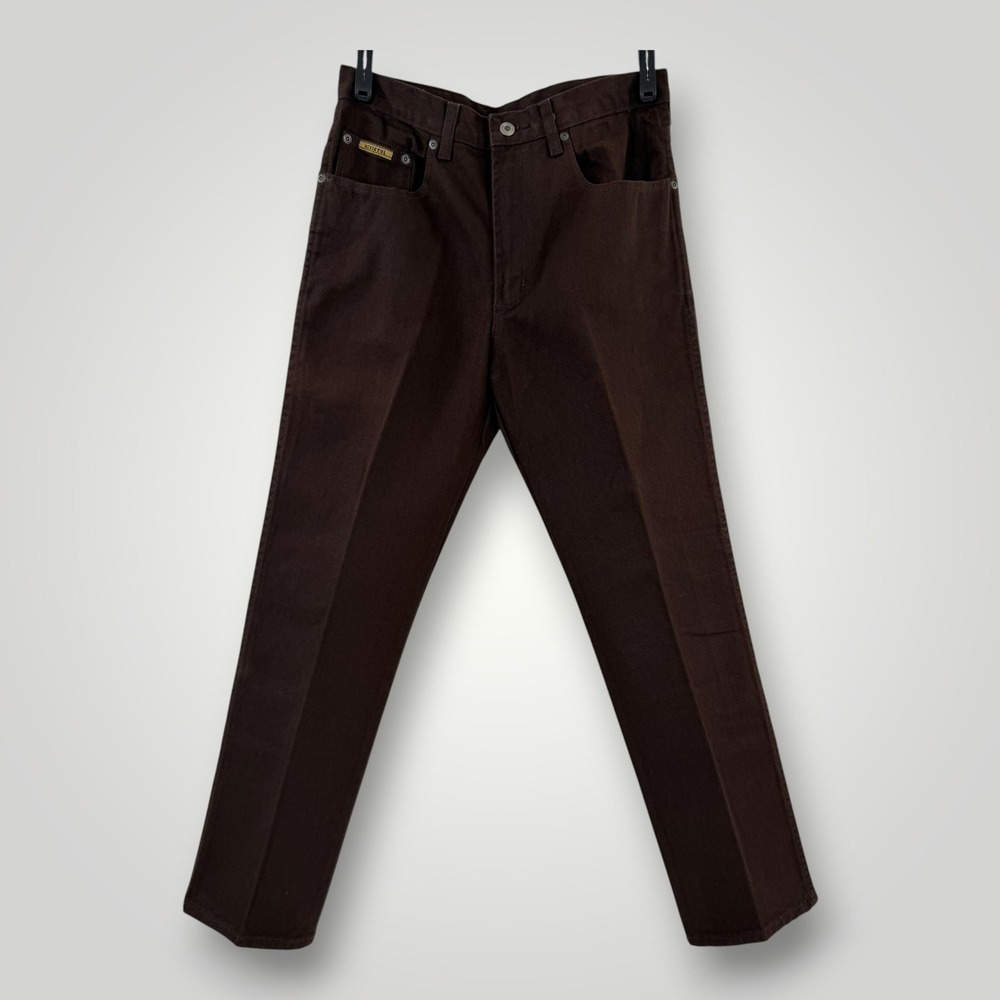 Resistol Rodeo‎ Gear Jeans Mens 31x30 Brown Slim Straight Western Denim NWT